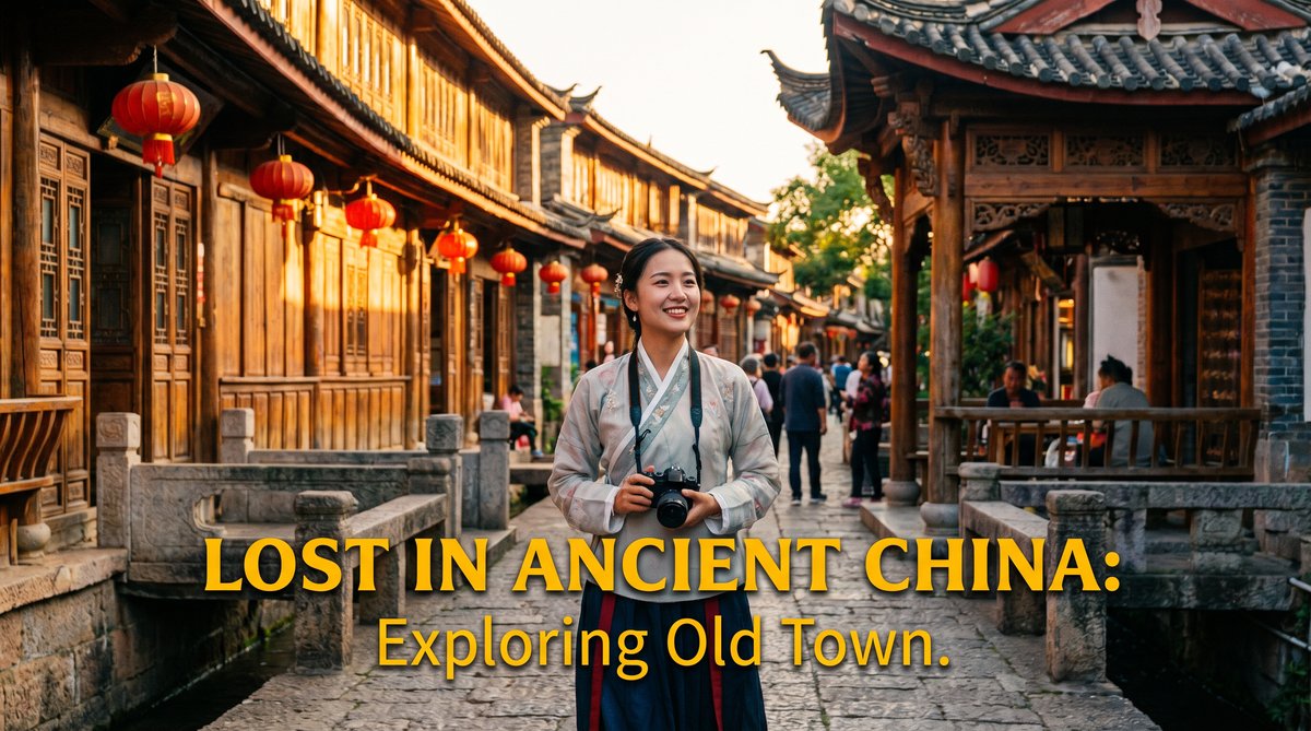 福利姬旅行VLOG视频《古镇探秘》